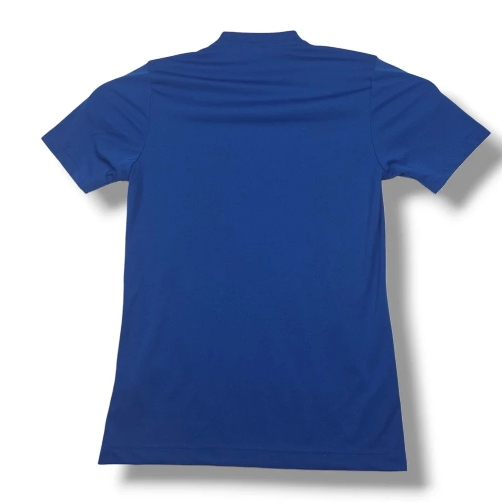 Adidas‎ Entrada 22 Soccer Jersey Mens Small Blue Striped Aeroready Graphic Shirt